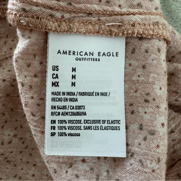 American Eagle Women’s Strapless Floral Midi Ruffle Dress Size M - Picture 6 of 8